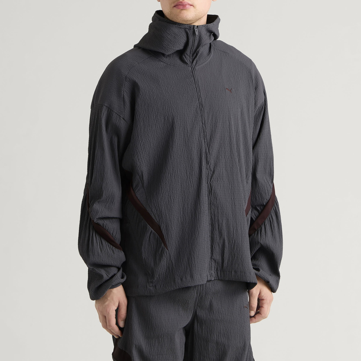 Puma Men's CLRT Track Jacket in Moody Gray