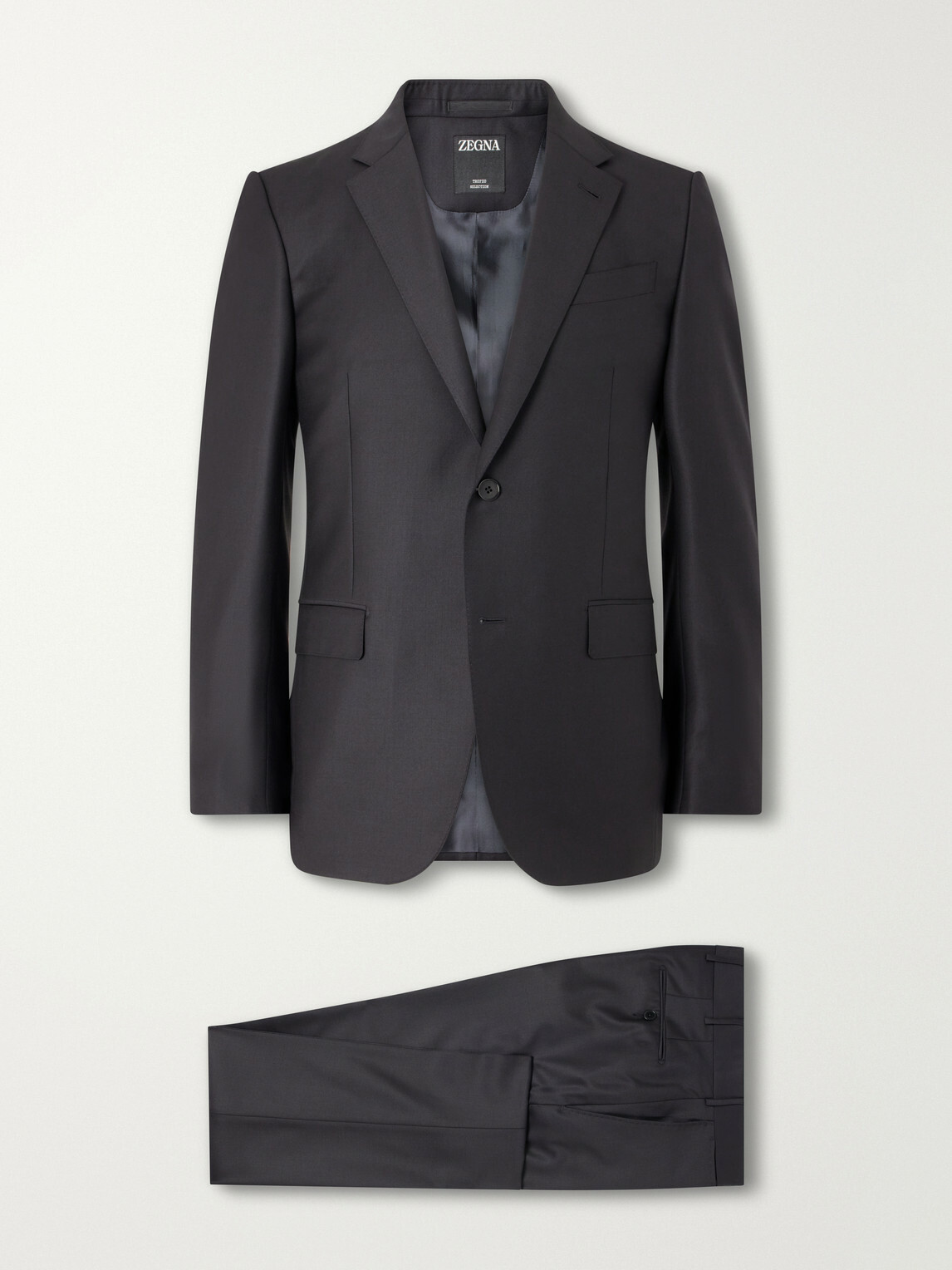 Zegna - Merino Wool-Twill Suit - Black