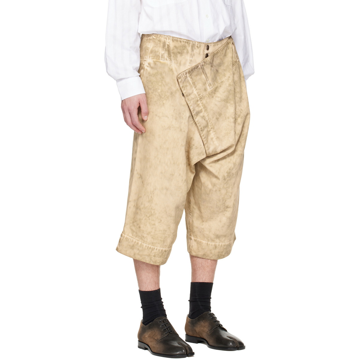 Vivienne Westwood Beige Inferno Denim Shorts