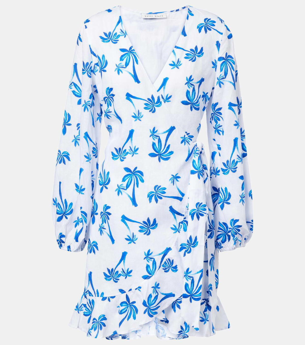 Heidi Klein Palm Beach printed linen wrap dress