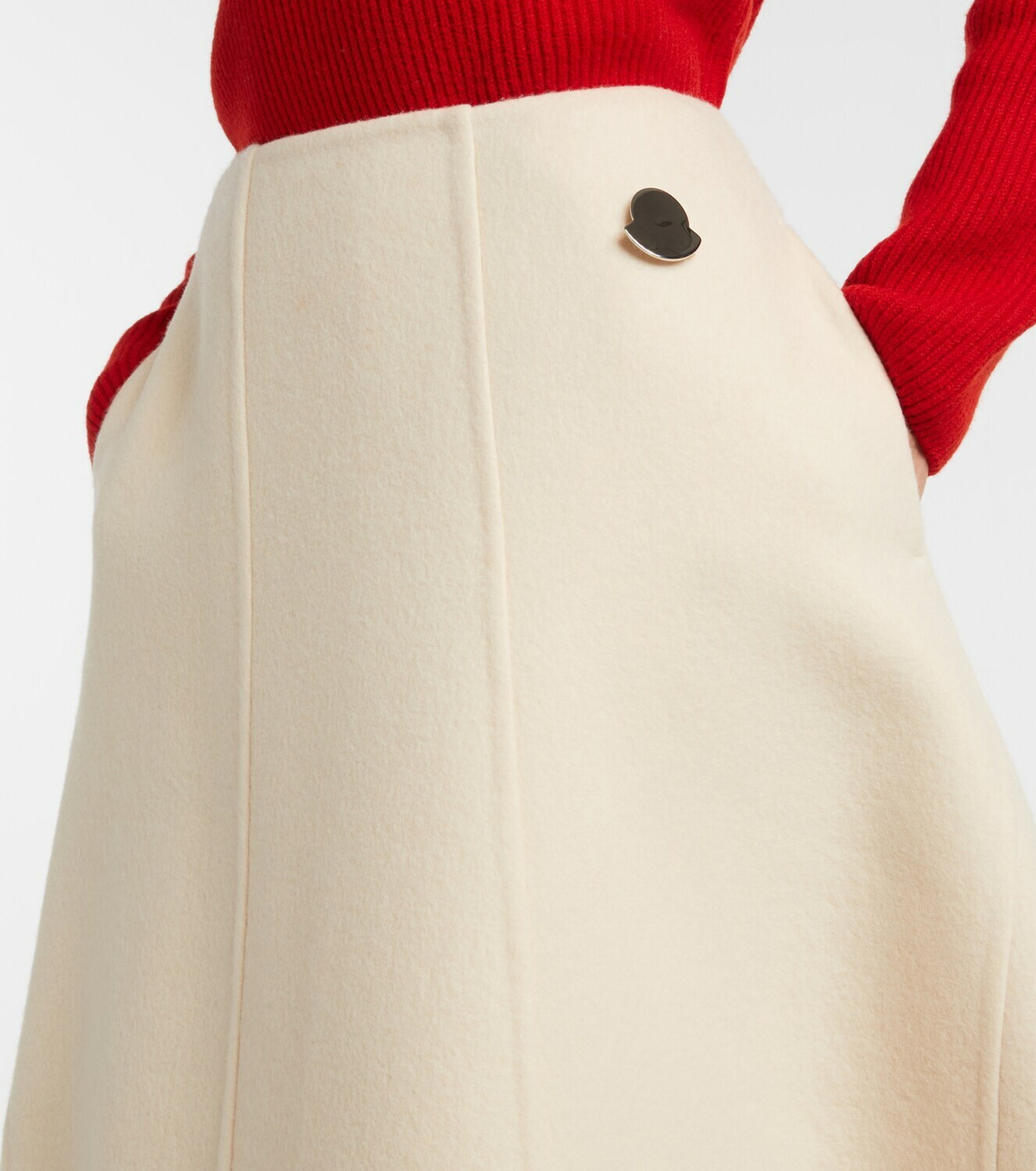 Moncler Genius x Jil Sander virgin wool midi skirt