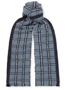 LORO PIANA - Checked Linen and Cashmere-Blend Tweed Scarf - Multi