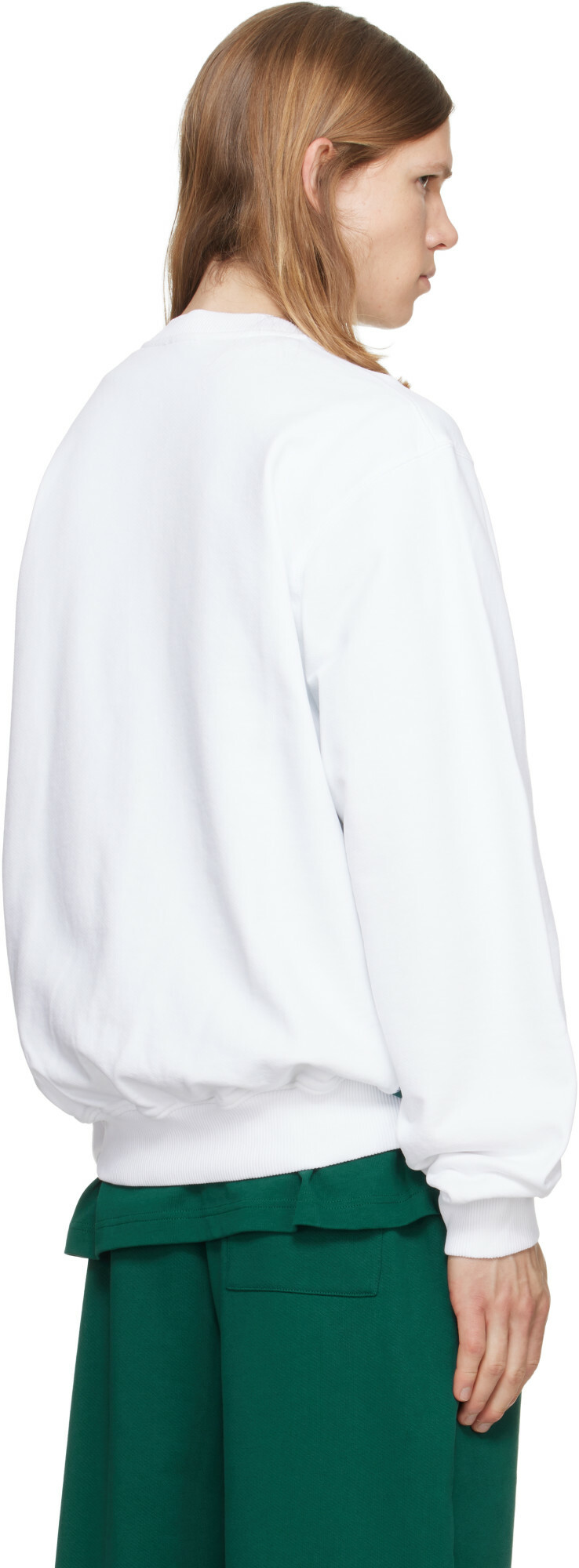 Casablanca White Diamond Logo Embroidered Sweatshirt