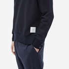 Thom Browne Men's Grosgrain Loopback Crew Sweat in Navy