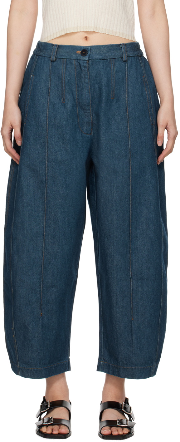 Cordera Blue Frontal Seam Curved Jeans CORDERA