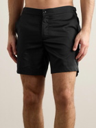 Frescobol Carioca - Rio Straight-Leg Mid-Length Swim Shorts - Black