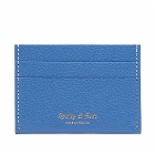 Sporty & Rich Grained Leather Card Holder in Ocean