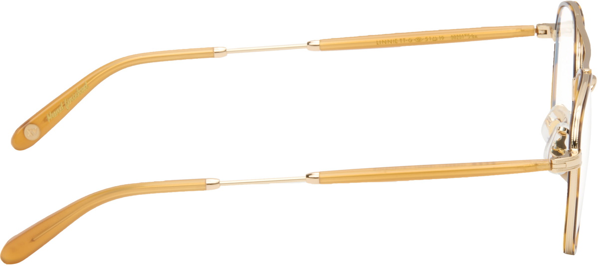 Garrett Leight Gold Linnie Glasses