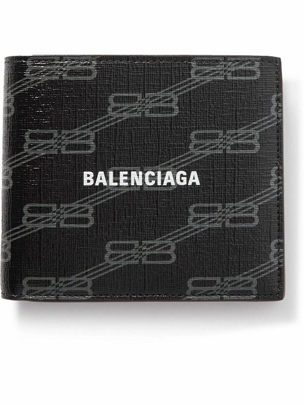 Photo: Balenciaga - Logo-Print Cross-Grain Leather Billfold Wallet