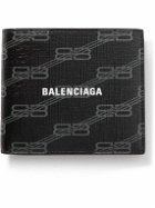 Balenciaga - Logo-Print Cross-Grain Leather Billfold Wallet