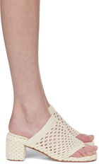 Isa Boulder Beige Knit Heeled Sandals