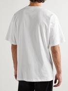 Raf Simons - Smiley Logo-Appliquéd Printed Cotton-Jersey T-Shirt - White