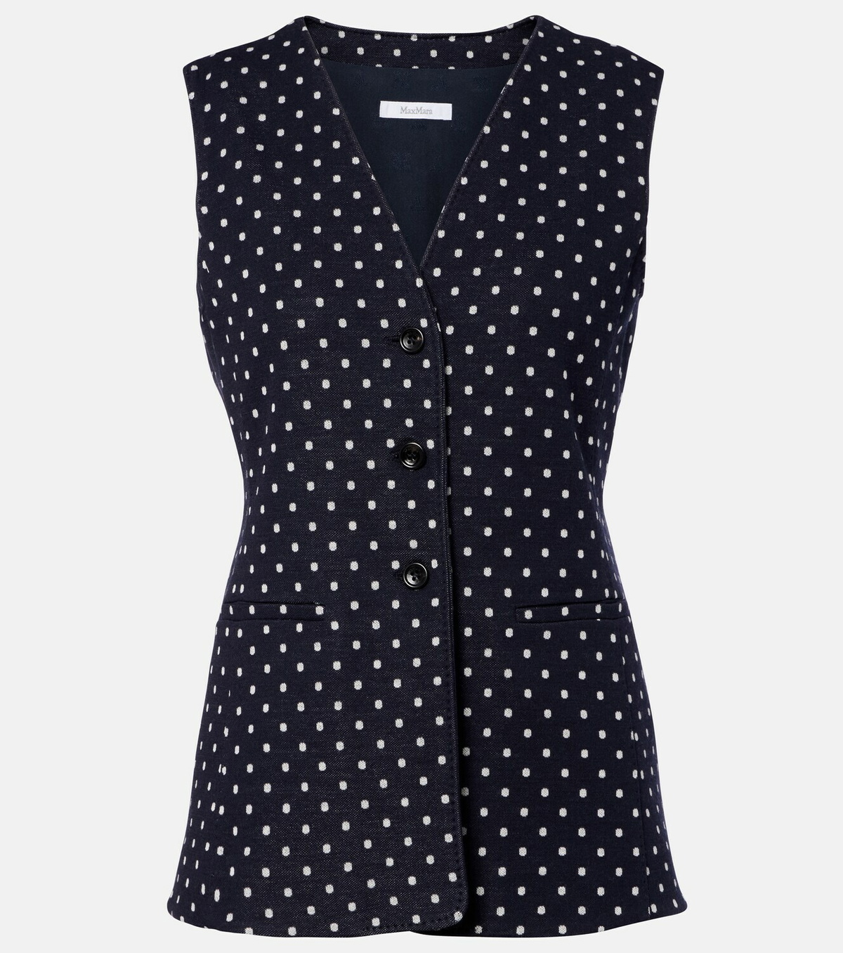 Max Mara Polka-dot jersey vest