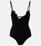 Christopher Esber Odessa cutout embellished ribbed-knit bodysuit