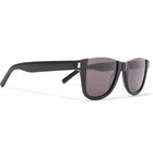 SAINT LAURENT - Square-Frame Acetate and Silver-Tone Sunglasses - Black