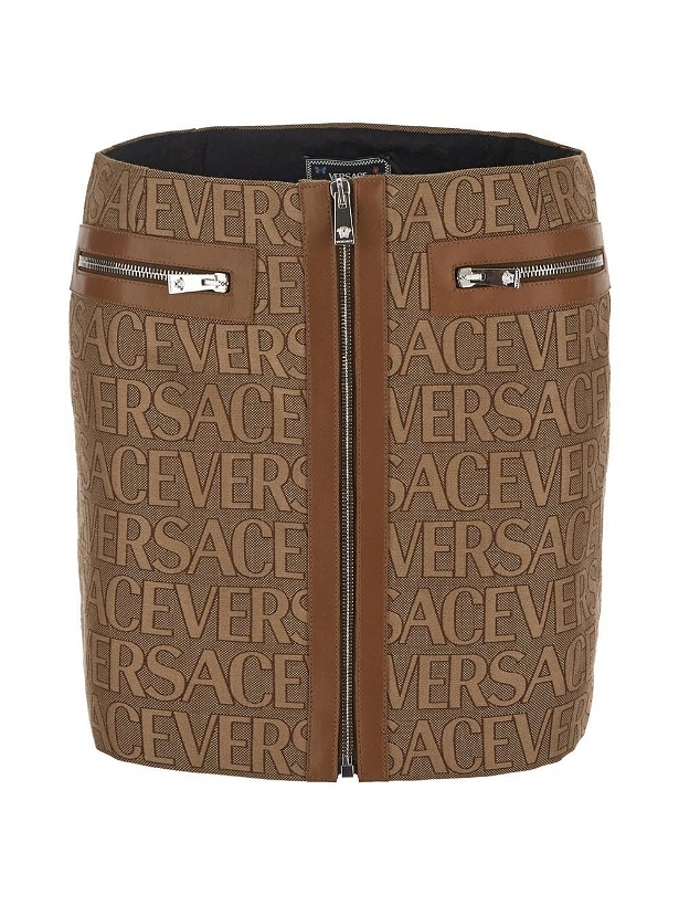 Photo: Versace All Over Logo Mini Skirt