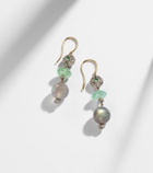 Ileana Makri 9kt gold (375/1000) and sterling silver (925) earrings with gemstones