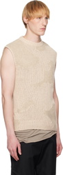 HELIOT EMIL Beige Ophiolite Knit Vest