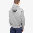 AMI Men's Heavy Fleece Small A Heart Zip Hoody in Heather Grey