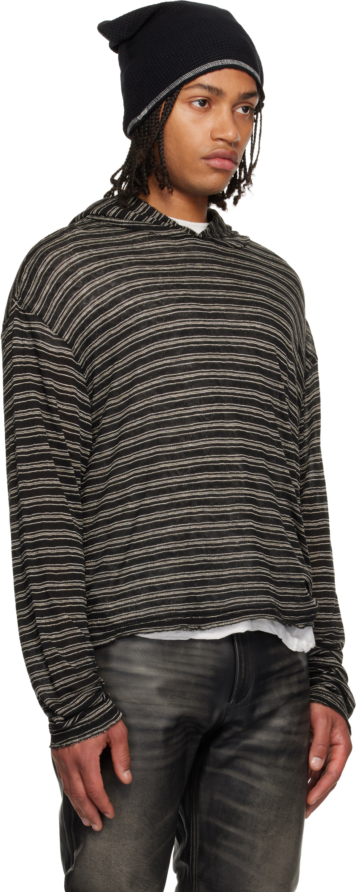 424 Black Layering Hoodie