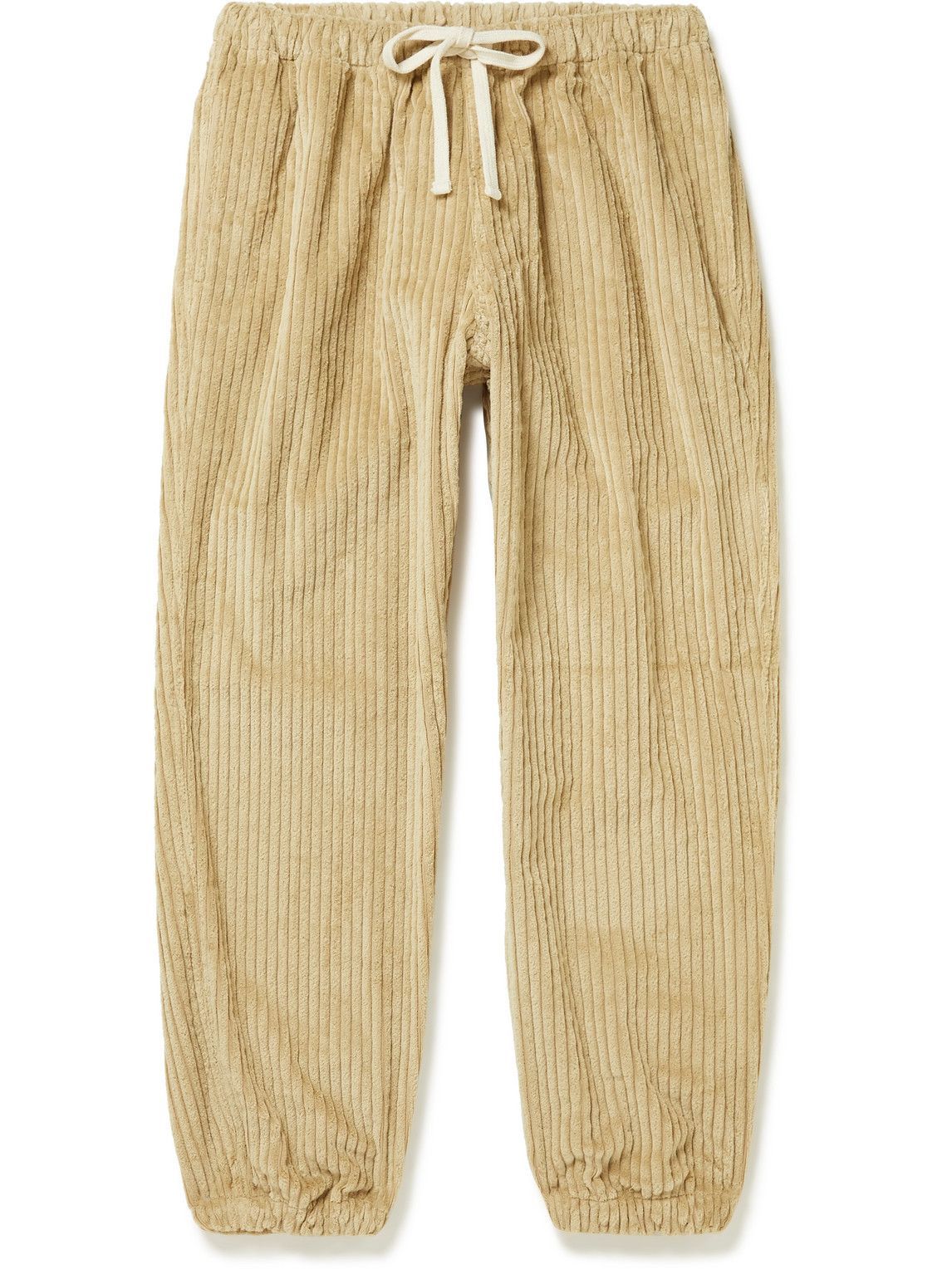 Camp High - Zen Tapered Appliquéd Cotton-Corduroy Drawstring