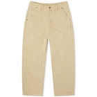 Butter Goods Men's Work Double Knee Pants in Washed Khaki