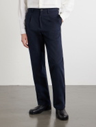 Noah - Straight-Leg Cotton-Twill Trousers - Blue