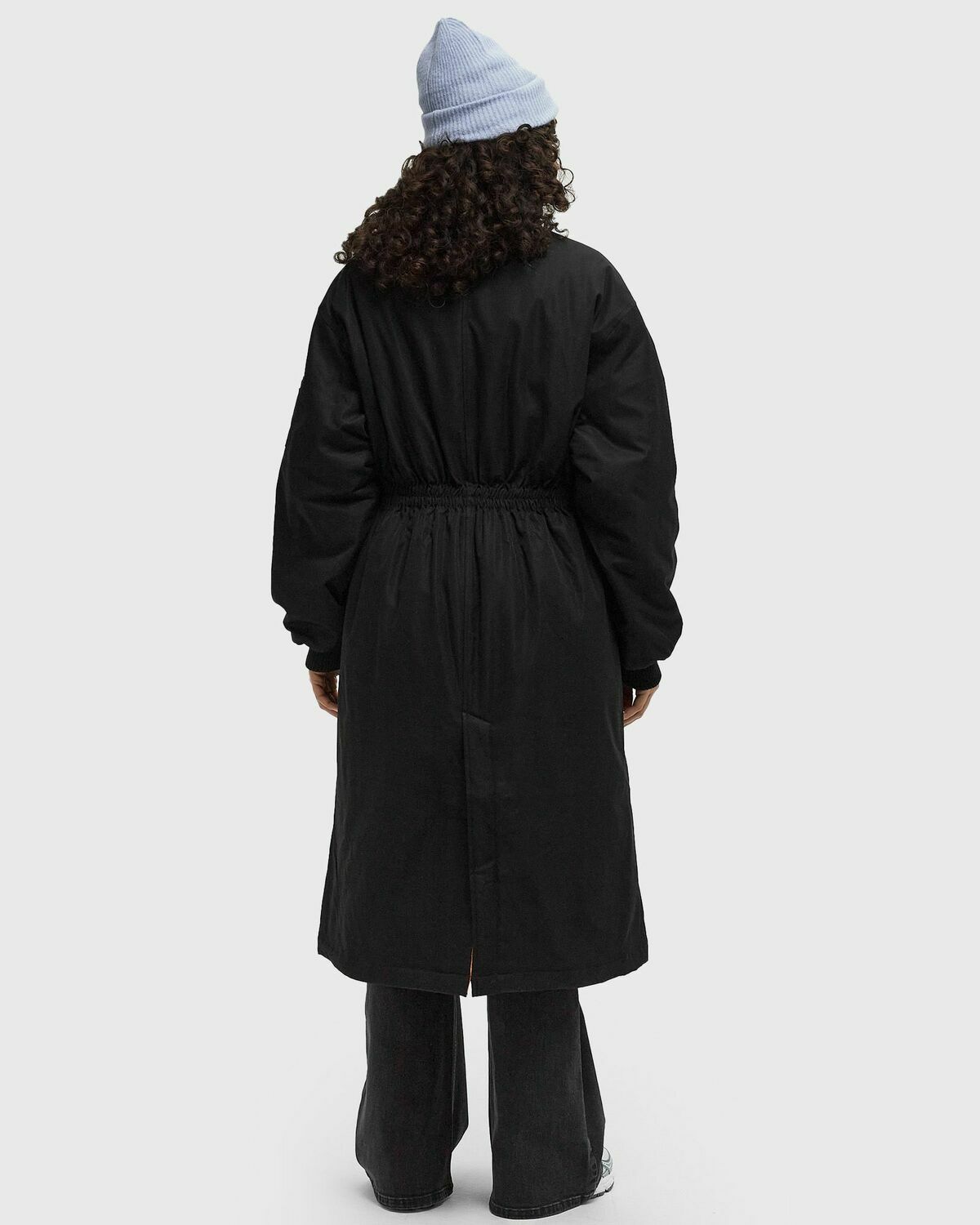 Daily Paper OVERSIZED LONG BOMBER Black Womens Bomber Jacket