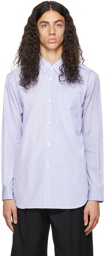 Comme des Garçons Shirt Blue & White Striped Shirt