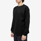 Nanga Men's Long Sleeve Eco Hybrid Waffle T-Shirt in Black