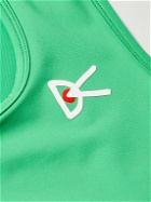DISTRICT VISION - Deva Logo-Print Stretch-Jersey Tank Top - Green