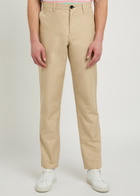 PS Paul Smith Tapered-leg Cotton and Linen-blend Trousers Beige