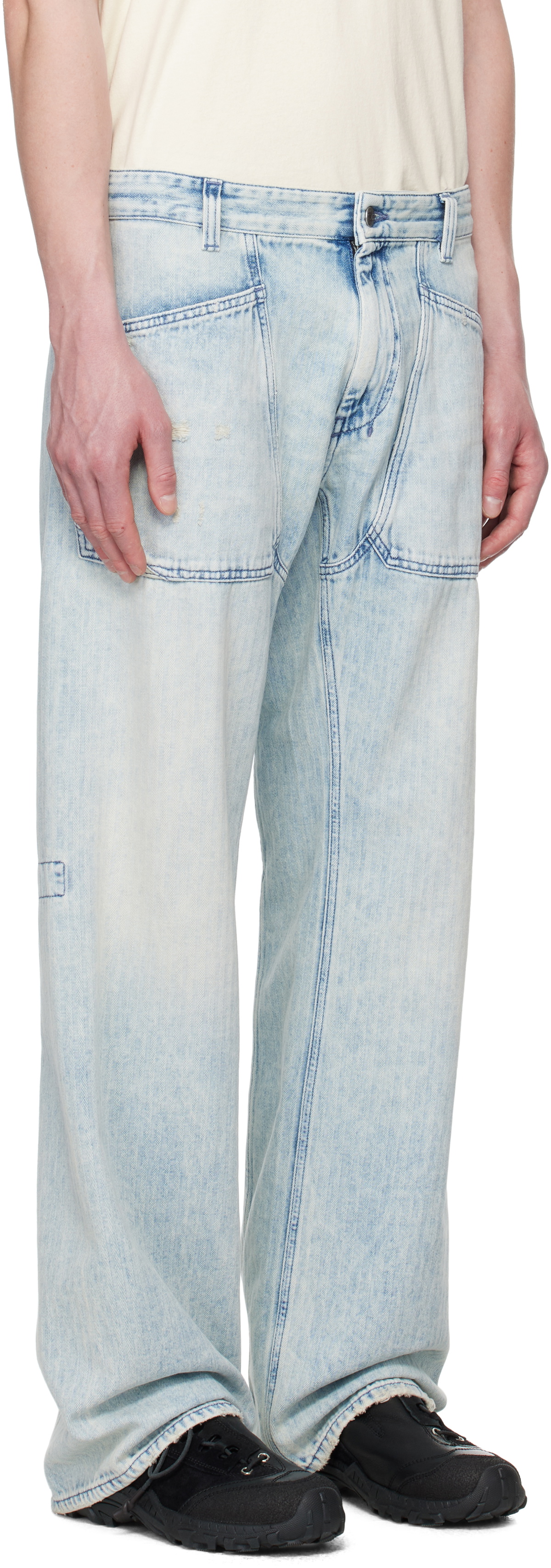 Diesel Blue Relaxed D-Zeta 09l60 Jeans Diesel