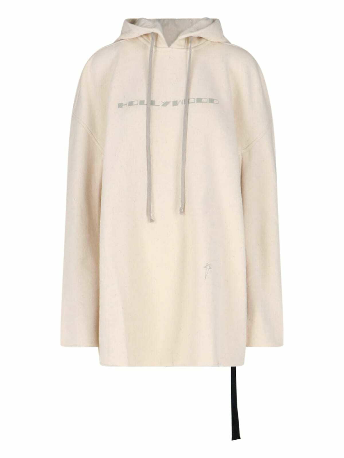 Rick Owens Drkshdw Beige Mollino Zip-Up Sweatshirt Rick