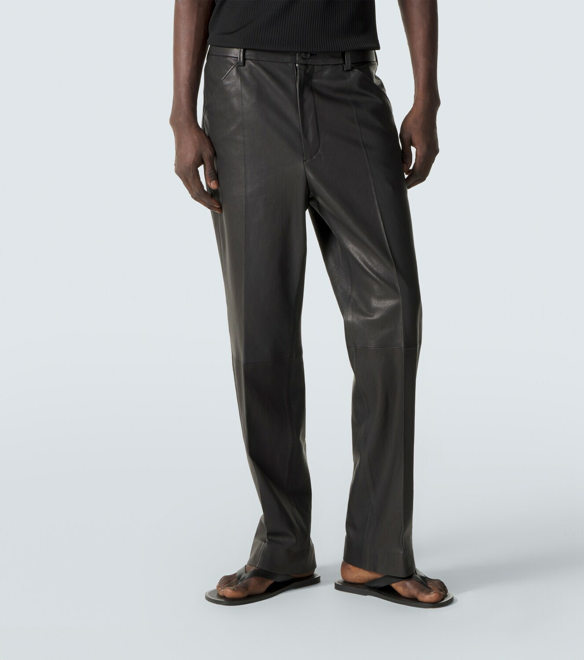 Auralee Leather straight pants Auralee