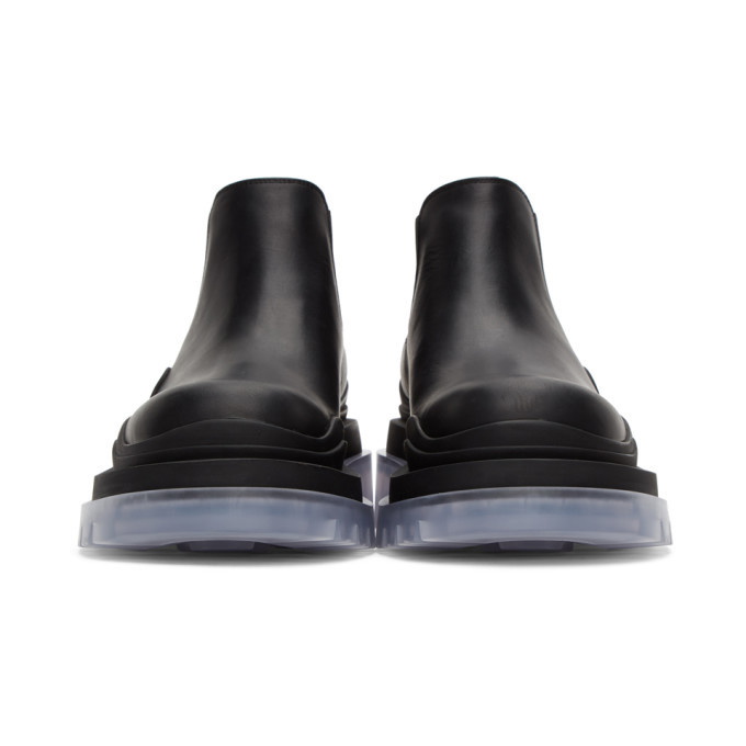 Bottega Veneta: Black Tire Chelsea Boots