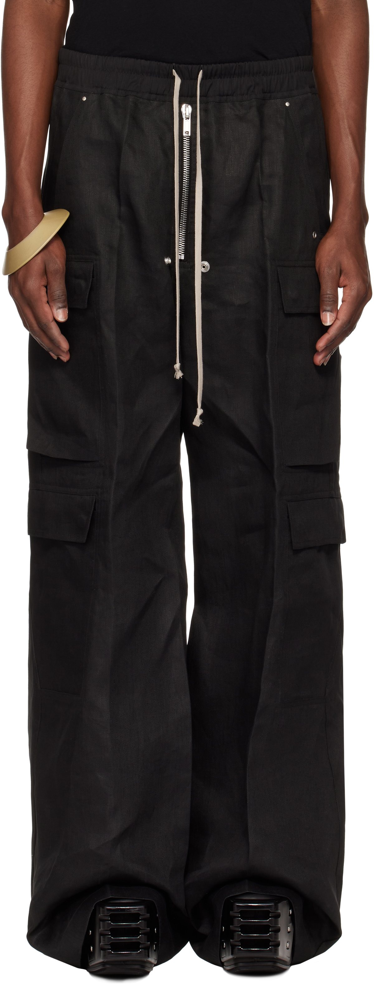 Rick Owens Black Hollywood Cargobela Cargo Pants Rick Owens