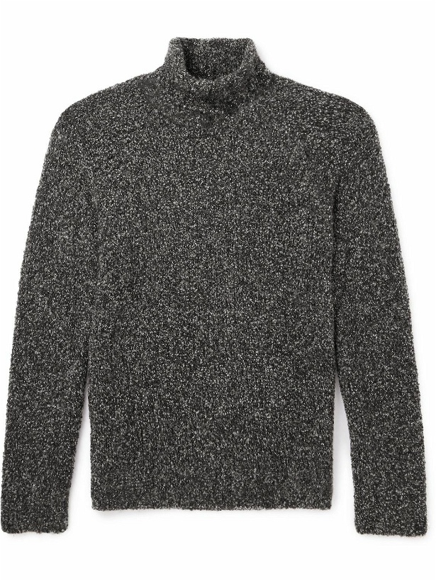 Photo: Giorgio Armani - Cashmere and Silk-Blend Rollneck Sweater - Gray