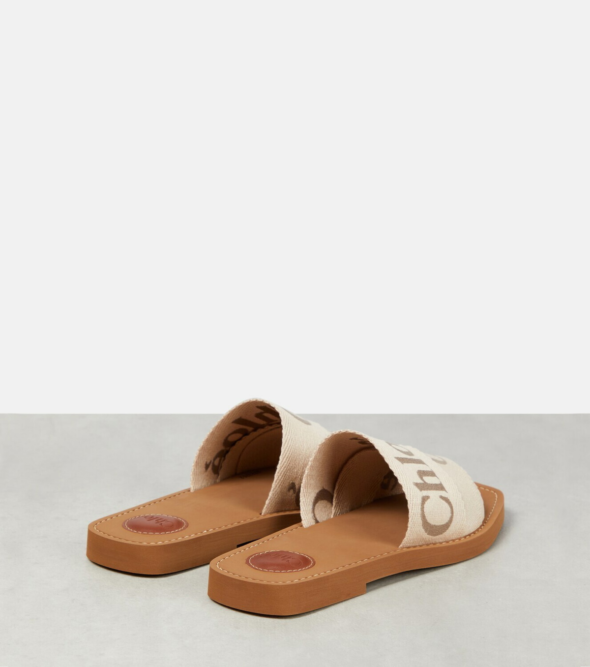 Chloé Woody canvas slides Chloe