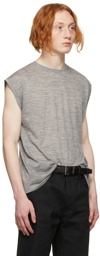 Saint Laurent Grey Wool T-Shirt