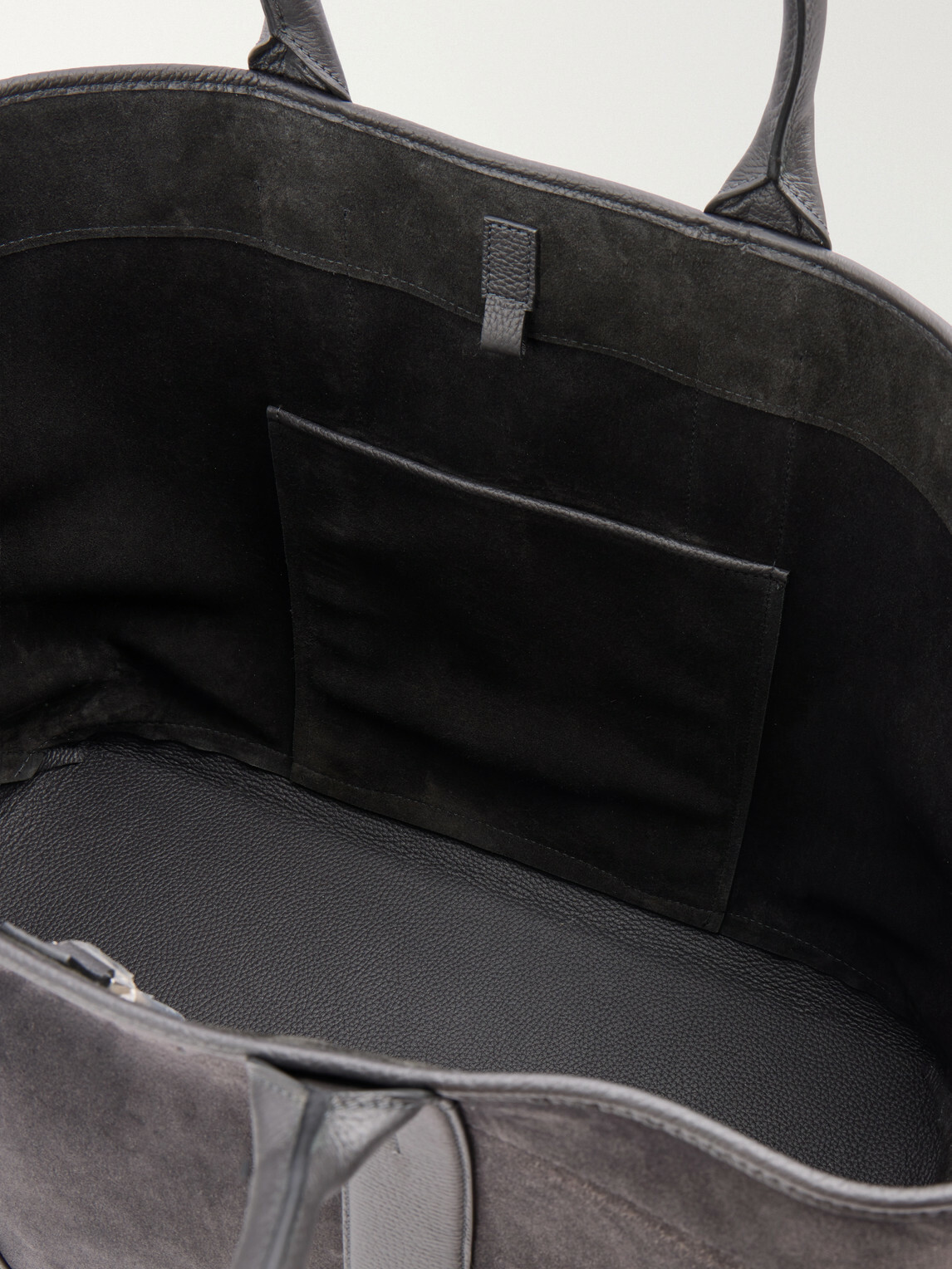 TOM FORD - Leather-Trimmed Suede Weekend Bag - Gray
