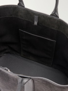 TOM FORD - Leather-Trimmed Suede Weekend Bag - Gray