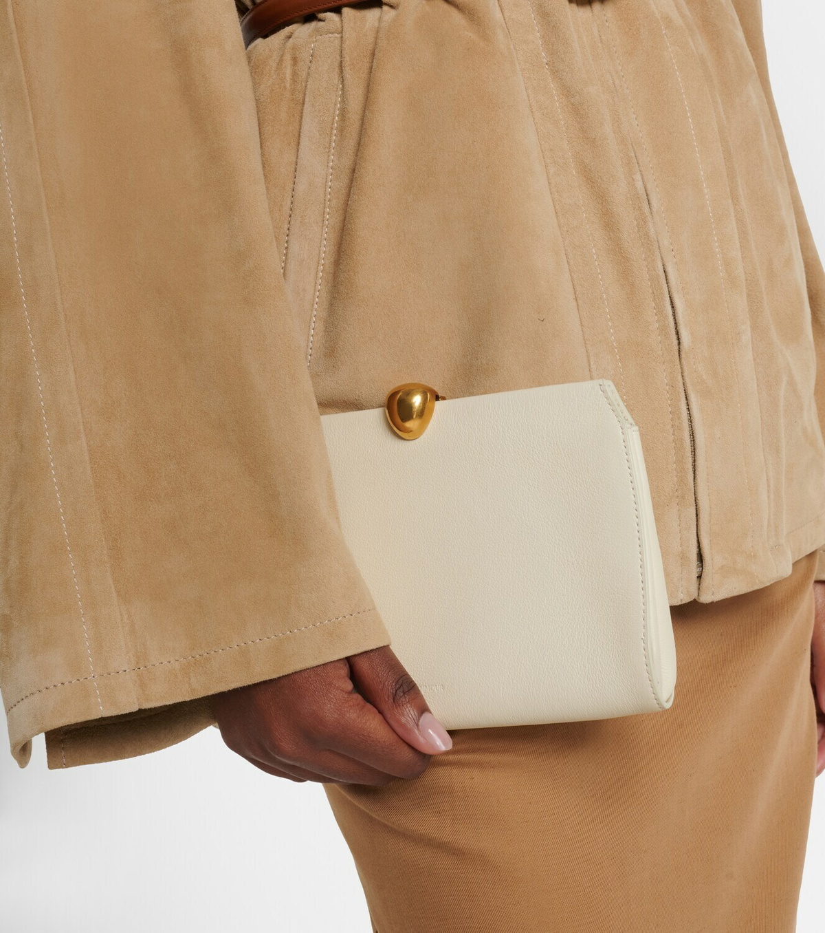 Nour Hammour Lou leather clutch