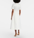 chinese dress ladies Leo Lin Caroline Appliqu Short Sleeve Midi Dress - Moonlight