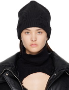 MM6 Maison Margiela Black Distressed Beanie