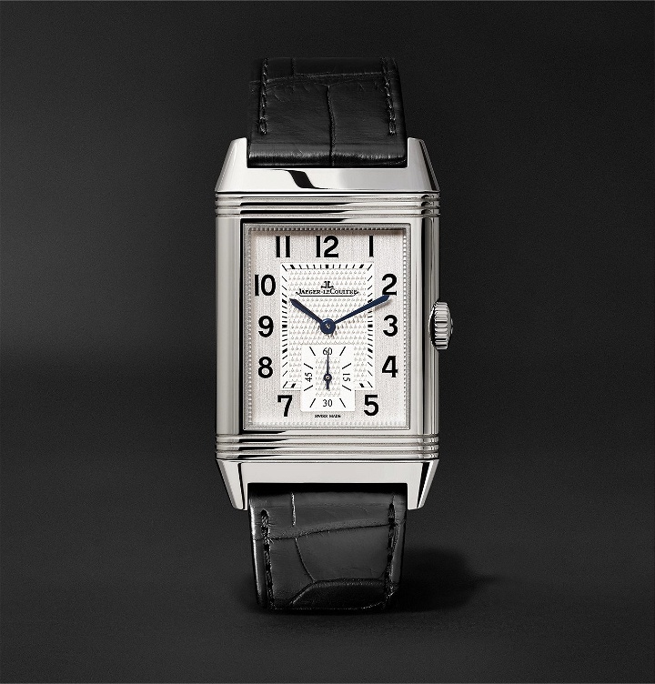 Photo: Jaeger-LeCoultre - Reverso Classic Large Duoface Hand-Wound 28mm Stainless Steel and Leather Watch, Ref. No. Q9008170 - Black