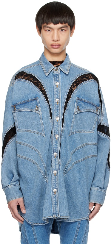 Photo: Mugler Blue Oversized Denim Jacket