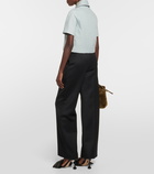 Loewe Cropped wool and cotton shirt