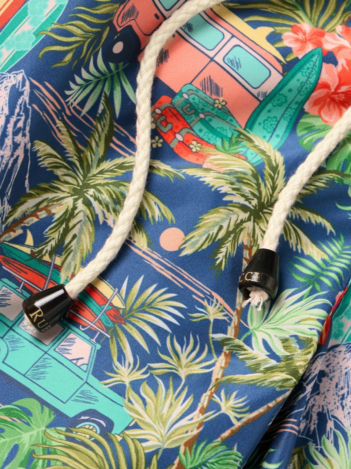 Rubinacci - Surfer Straight-Leg Mid-Length Printed Swim Shorts - Blue