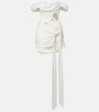 Clio Peppiatt Paloma beaded draped minidress